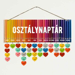 Ajándék tanárnak - Osztálynaptár élénk színekben kép