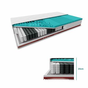 Táskarugós matrac MEMORY EXTRAFLEX 25cm 120 x 200 cm Matracvédő: Matracvédő nélkül kép