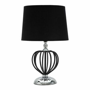 Asztali lámpa, gömb alakú fekete vázzal, ezüst - ELEGANTE - Butopêa kép