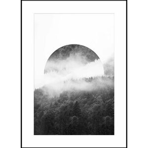 Falikép 50x70 cm, fekete-fehér tájkép - ZAKAT - Butopêa kép