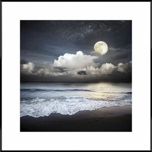 Falikép 50x50 cm, színes tengerpart - MER ET LUNE - Butopêa kép