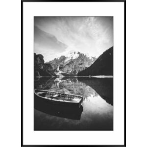 Falikép 50x70 cm, fekete-fehér tájkép - BARQUE - Butopêa kép