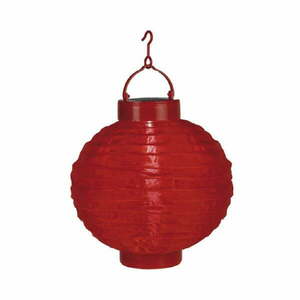 Piros kültéri napelemes LED lampion, ø 30 cm - Star Trading kép