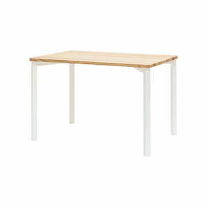 TRIVENTI fehér étkezőasztal lekerekített lábakkal, 120 x 80 cm - Ragaba kép