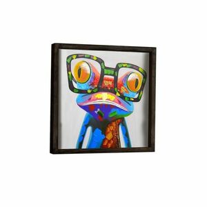 UV nyomott falikép, béka, 35x35 cm, kék - FASIONABLE - Butopêa kép