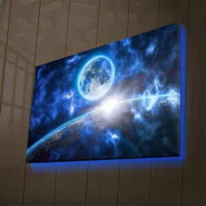 LED-es megvilágítású vászon falikép, többszínű - LUNAIRE - Butopêa kép