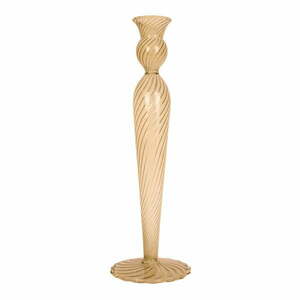 Swirl világosbarna üveg gyertyatartó, magasság 26, 5 cm - PT LIVING kép