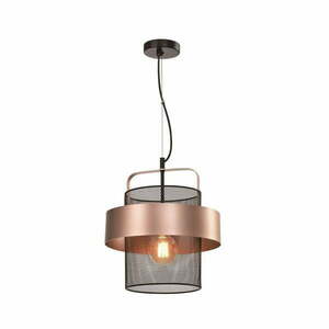 Fekete-rézszínű fém függőlámpa ø 30 cm Fiba – Candellux Lighting kép