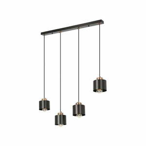 Fekete fém függőlámpa 12x75 cm Olena – Candellux Lighting kép
