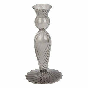 Swirl szürke üveg gyertyatartó, magasság 17 cm - PT LIVING kép