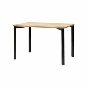 TRIVENTI fekete étkezőasztal lekerekített lábakkal, 120 x 80 cm - Ragaba kép