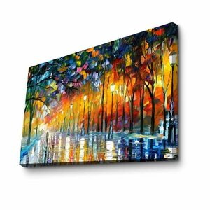 Vászon falikép, Leonid Afremov másolat, kék-bordó - NOVEMBRE - Butopêa kép
