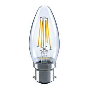 LED gyertya lámpa B22 4, 5W 827 átlátszó kép