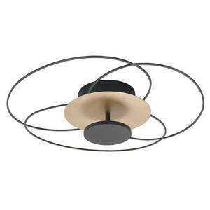 Fiore LED mennyezeti lámpa, 2 700 K, fekete/arany kép