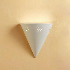 Nemes fali lámpa Cono fehér kerámia kép