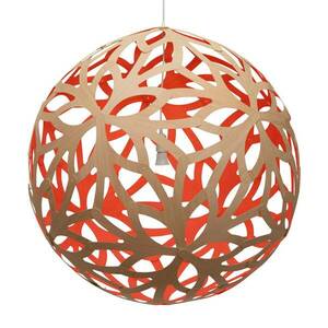 david trubridge Floral függőlámpa Ø80cm bambusz-piros kép