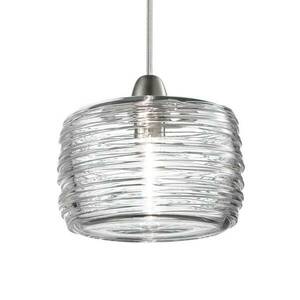 LED függő lámpa Damasco átlátszó Ø 12 cm kép