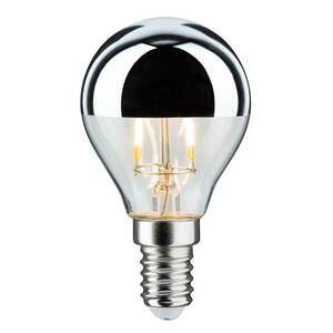 LED lámpa E14 827 csepp ezüst 2, 6W kép