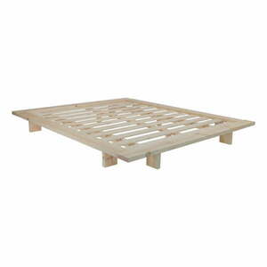 Borovi fenyő franciaágy ágyráccsal 160x200 cm Japan – Karup Design kép