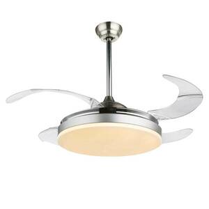 Cabrera LED mennyezeti ventilátor CCT matt nikkel kép