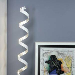 LED állólámpa Helix, magasság 152 cm, fehér-ezüst kép