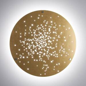 Fabbian Lens LED fali lámpa Ø 90 cm bronz kép