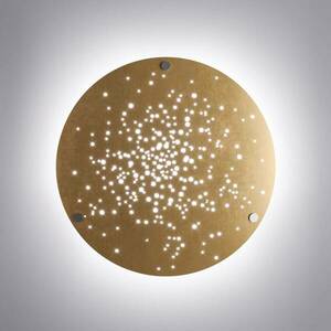 Fabbian Lens LED fali lámpa Ø 60 cm bronz kép
