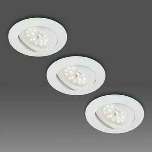 Fehér LED beép. spot 3 db-os készlet - forgath. kép