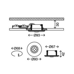 LED süllyesztett reflektor Attach One, fehér, IP65 kép