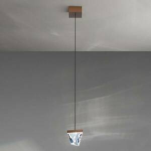 Fabbian Tripla LED függő lámpa kristály bronz kép