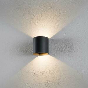 LED külső fali lámpa Dodd, kerek, antracit kép