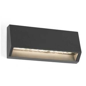 Must szögletes LED külső fali lámpa 15, 8 cm széles kép