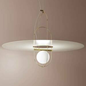 Fontana Arte Setareh - fehér-arany LED függő lámpa kép