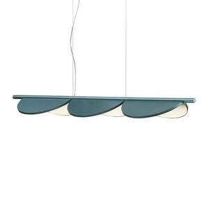 FLOS Almendra Linear LED függőlámpa 3-izzós, kék kép