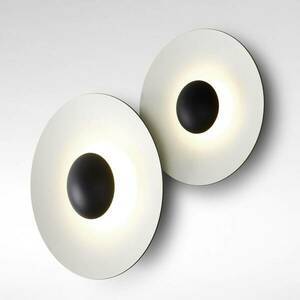MARSET Ginger 32C LED fali lámpa Ø32cm barna/fehér kép