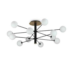 Ideal Lux Cosmopolitan fekete/brass 12fl Ø 145 kép
