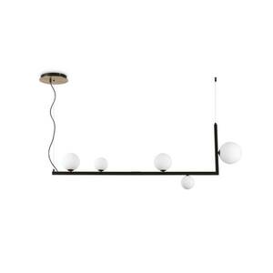 Ideal Lux LED-es függőlámpa Madarak, fém, fekete, 5 lámpával kép