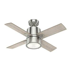 Hunter Beck ventilátor világítással, tölgy/nikkel kép