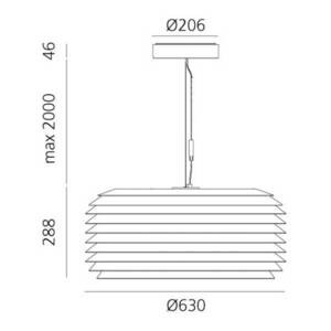 Artemide Slicing LED-es függőlámpa, IP65, Ø 63 cm kép