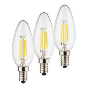 LED gyertyaizzó E14 4W 2, 700K izzószál 3 darabos készlet kép