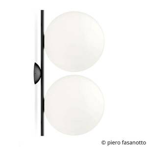 FLOS IC C/W2 Kettős fali lámpa fekete Ø 30 cm kép