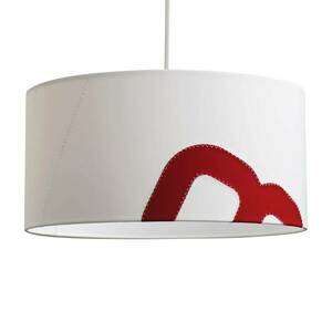 Akasztólámpa home harbour vitorlából 45cm fehér/piros kép