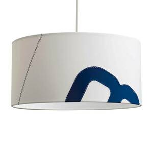 Akasztólámpa home harbour vitorlából 45cm fehér/kék kép