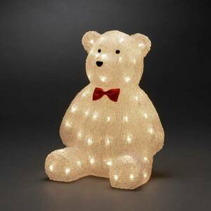 LED dekoratív mackó figura Clear IP44 magas. 38 cm kép