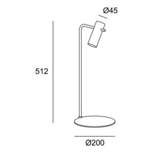 LEDS-C4 Nude ívelt asztali lámpa E27 szürke/fekete kép