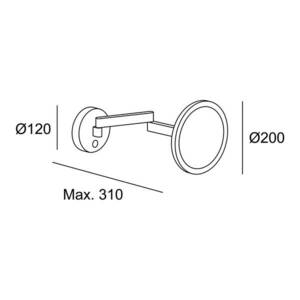 LEDS-C4 LED Vanity fali tükör, 3000K, krómozott kép