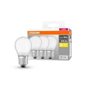 OSRAM LED csepp E27 P40 4W 2700K 470lm matt 3db kép