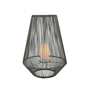 Mineros LED-es napelemes asztali lámpa, szürke, magasság 51 cm kép