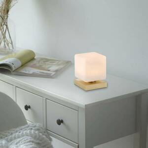 LED asztali lámpa Dadoa, dimmer matt s.réz kép