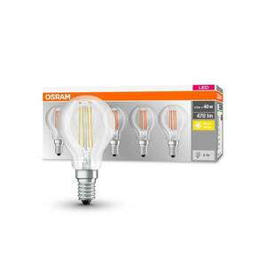 OSRAM LED lámpa E14 P40 4W izzószál 827 470lm 5db kép